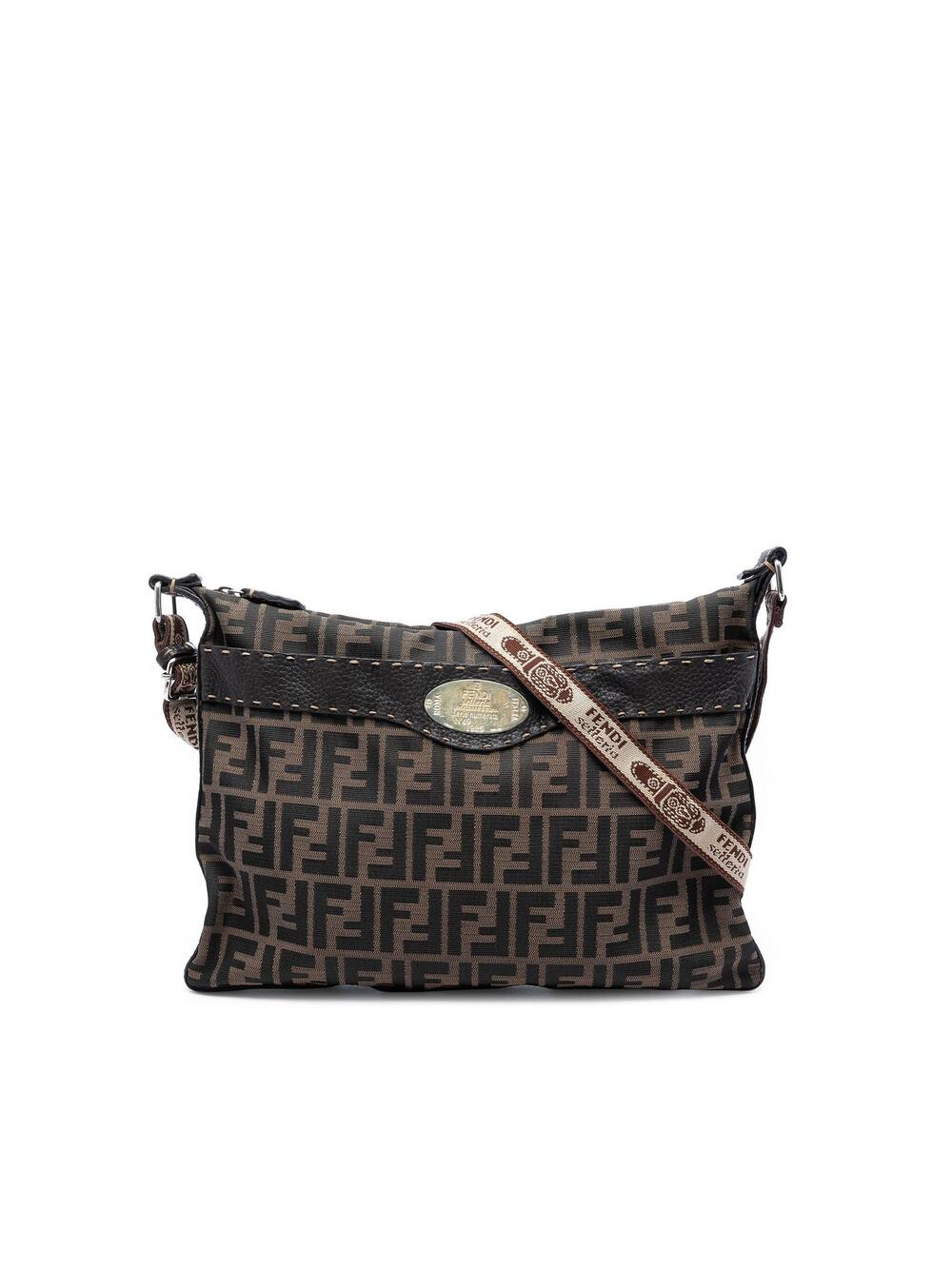 Fendi Zucca Canvas Selleria Crossbody #283733F64B